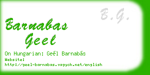 barnabas geel business card